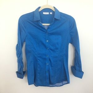 Classic Blue Button Down w/ Extra Details on Sleeves.